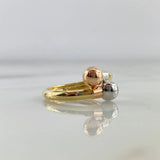 Anillo Tu Y Yo 1.45gr / T 7 1/4 6mm Tres Oros &