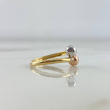 Anillo Tu y Yo 1.25gr / T8 1/4 / 5mm Bolas Tres Oros