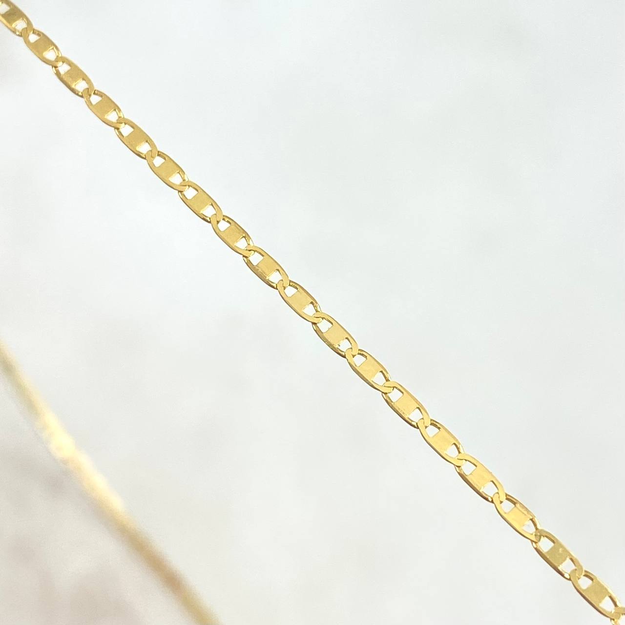 Cadena Plana 1.6gr / 45cm / 1.2mm Diamantada Oro Amarillo +3