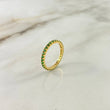 Anillo Churumbela 1.95gr / T7 1/2 / Circones Verdes Oro Amarillo