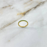 Anillo Churumbela 1.6gr / T5 1/2 / Circones Verdes Oro Amarillo