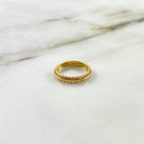 Anillo Churumbela Doble 2.2gr / T5 3/4 / Circones Blancos Oro Amarillo