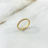 Anillo Churumbela 1.35gr / T7 1/4 / Liso Circones Blancos Oro Amarillo