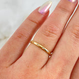 Anillo Morse 1.4gr / T7 3/4 / Circones Blancos Oro Amarillo