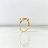 Anillo Circulo Corona RX 2.6gr / T4 1/2 / Circones Blancos Oro Amarillo