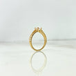 Anillo Solitario Churumbela Flecha 2.1gr / T6 1/2 / Circon Blanco Blancos Oro Amarillo