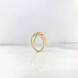 Anillo Flores 2.6gr-T7 3/4 Circones Blancos Verdes Oro Amarillo