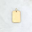 Dije Placa Rectangular 3.75gr / 3.5cm / Esquinas Ralladas Oro Amarillo