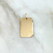 Dije Placa Rectangular 3.6gr / 3.5cm / Rallada Oro Amarillo