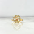 Anillo Circulo Corona RX 2.6gr / T4 1/2 / Circones Blancos Oro Amarillo