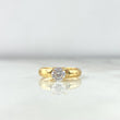 Anillo Solitario 1.4gr / T6 / Circon Blanco Oro Amarillo