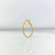 Anillo Solitario Cinta 2.05gr / T7 1/4 / Circones Blanco Blancos Oro Amarillo