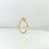 Anillo Garra Doble 2.3gr / T7 1/2 / Circon Blanco Oro Amarillo