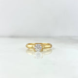 Anillo Garra Doble 2.3gr / T7 1/2 / Circon Blanco Oro Amarillo