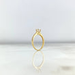 Anillo Solitario Churumbela Flor Interna 2gr / T7 / Circon Blanco Blancos Oro Amarillo