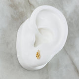 Topos Alas Mariposa 0.85gr / Circones Blancos Oro Amarillo 18K &