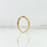 Anillo Lineas Cruzadas Corazon 2.15gr / T6 3/4 / Circones Blancos Oro Amarillo