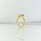 Anillo Flechas Corazones 2.6gr / T6 1/2 / Circones Blancos Dos Oros Amarillo Blanco