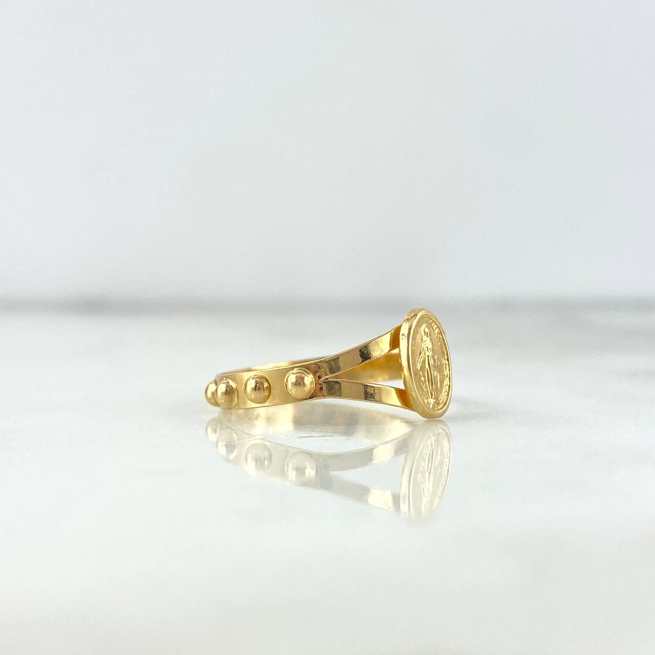 Anillo Virgen Milagrosa 1.6gr / T6 1/2 / Oro Amarillo