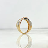 Anillo Lineas Cruzadas 4.7gr / T6 3/4 / Tres Oros