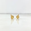 Topos Alas Mariposa 1.1gr / Circones Blancos Oro Amarillo 18K &