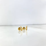 Topos Alas Mariposa 1.1gr / Circones Blancos Oro Amarillo 18K &