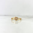 Anillo Lineas Cruzadas Corazon 2.15gr / T6 3/4 / Circones Blancos Oro Amarillo