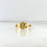 Anillo Virgen Milagrosa 1.6gr / T6 1/2 / Oro Amarillo