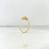 Anillo Cabeza Oso 1.9gr / T6 / Circones Blancos Azules Oro Amarillo