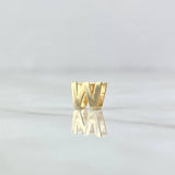 Herraje Letra W 0.4gr / 6mm Tambor Oro Amarillo 18K