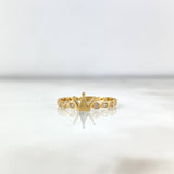 Anillo Churumbela Corona 1.2gr / T6 1/2 / Circones Blancos Oro Amarillo