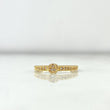 Anillo Churumbela Circulo 2.05gr / T5 3/4 / Circones Blancos Oro Amarillo