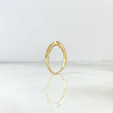 Anillo Churumbela Circulo 2.05gr / T5 3/4 / Circones Blancos Oro Amarillo