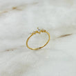 Anillo Lucero 0.95gr / T7 3/4 / Circones Blancos Oro Amarillo