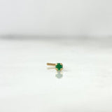 Piercing Chispa Recta 0.1gr / 0.7cm / Circon Verde Oro Amarillo (Joya) ©