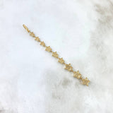 Dije Estela De Estrella 2.65gr / 7.5cm / Circones Blancos Oro Amarillo