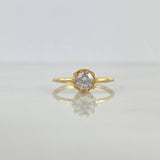 Anillo Solitario Corona Real 2.15gr / T7 / Circon Blanco Oro Amarillo ©