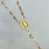 Rosario GC Virgen Milagrosa 7gr / 55cm / 3.5mm Liso Oro Amarillo