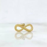 Dije Infinito 0.85gr / 1.1cm / Texturizado Oro Amarillo