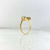 Anillo Ovalo Labial 3.15gr / T7 1/2 / Esmeraldas 70pts Oro Amarillo (Joya) ©