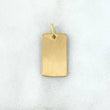 Dije Placa Rectangular 1.5gr / 2.5cm-1.1cm / Lisa Texturizada Oro Amarillo