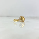 Anillo Abrazo Flor 1.95gr T8 1/2 Circones Blancos Oro Amarillo