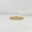 Anillo Churumbela Circulos 2.25gr / T7 3/4 / Circones Blancos Oro Amarillo *