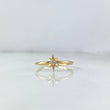 Anillo Estrella 1.6gr / T6 1/4 / Circon Blanco Oro Amarillo *