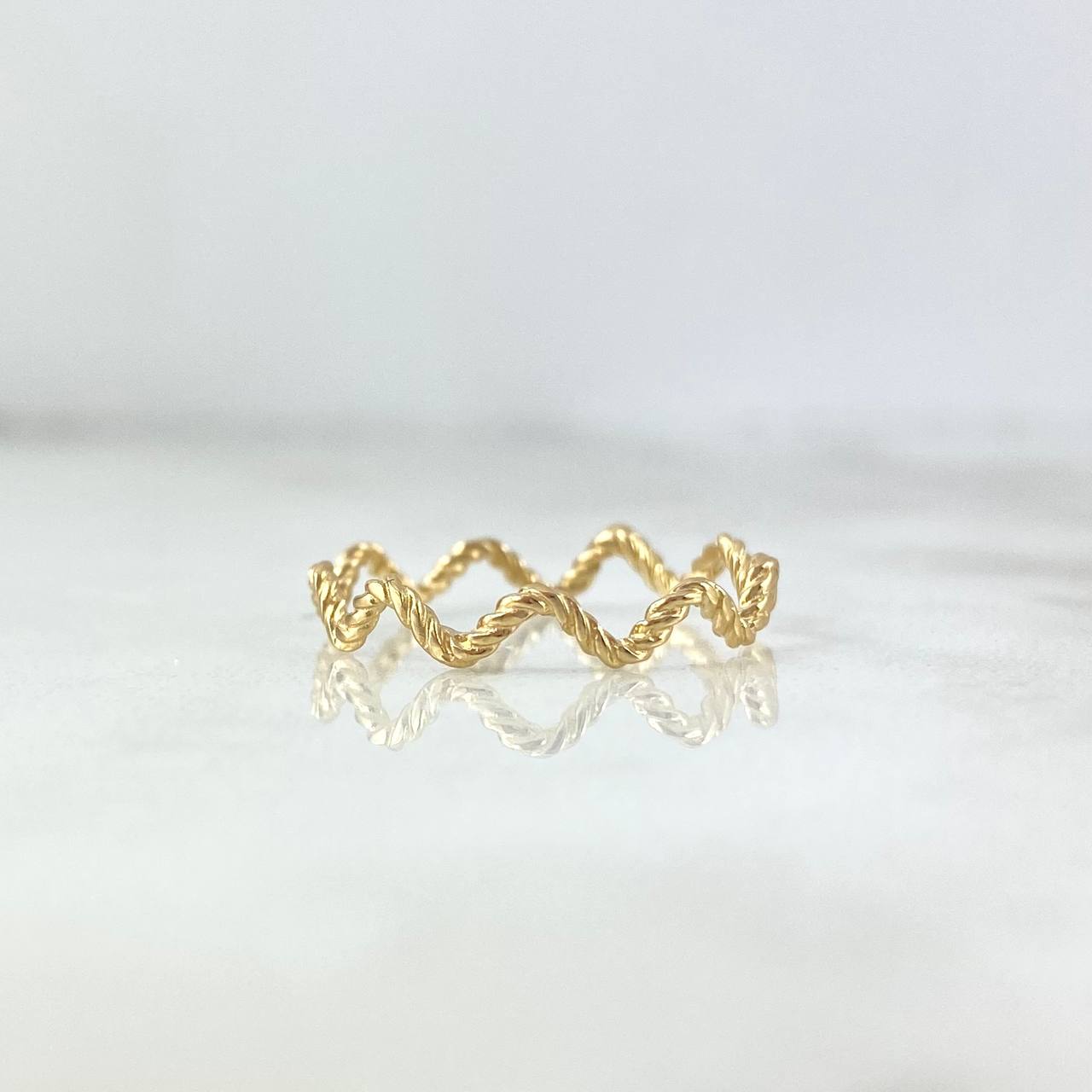 Anillo Trenza Zig-Zag 1.05gr / T8 / Oro Amarillo *