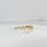 Anillo Corazones 0.95gr / T6 1/2 / Oro Amarillo