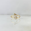 Anillo Serpiente 0.85gr / T8 1/2 / Circones Verdes Oro Amarillo