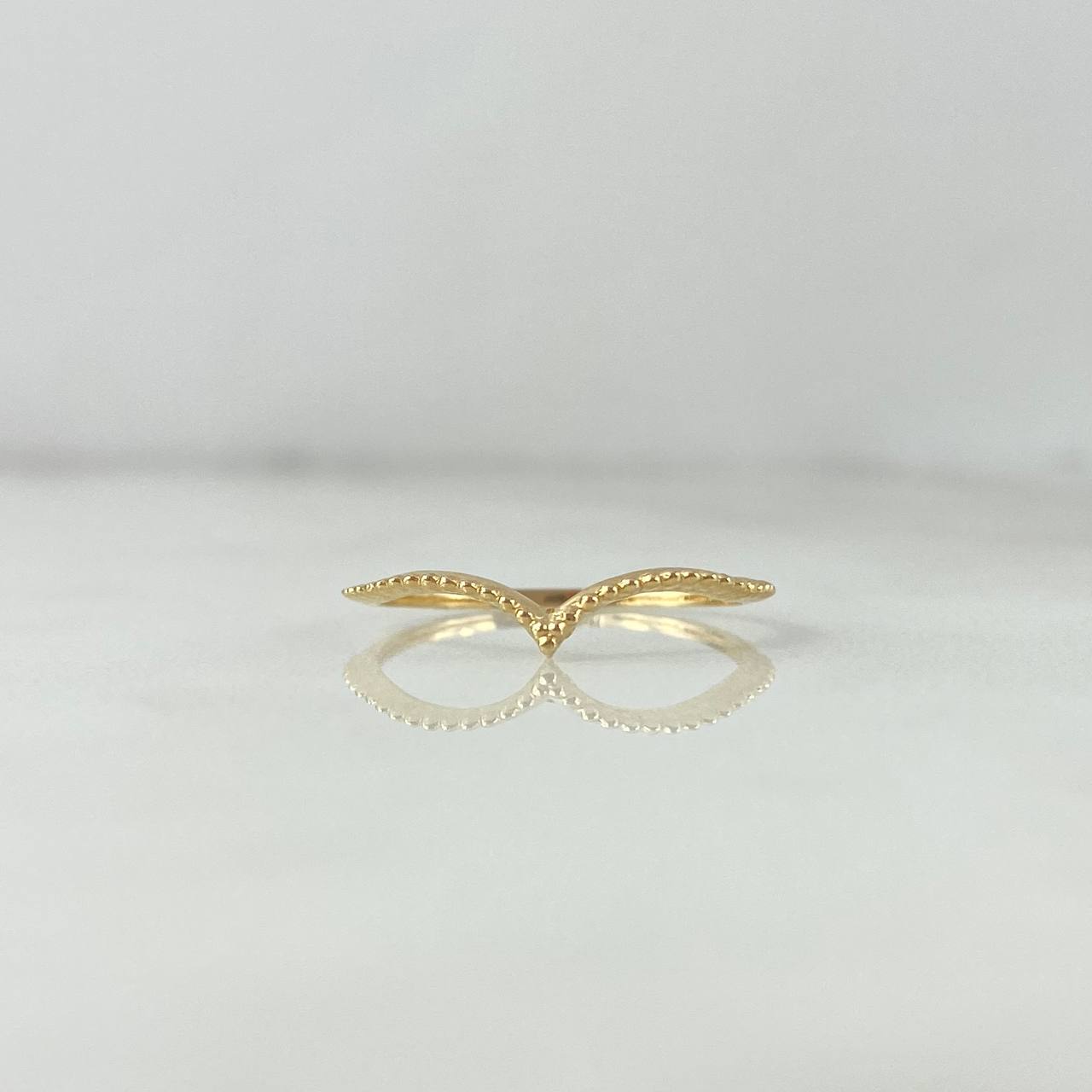 Anillo Tiara En V 0.75gr / T6 1/4 / Oro Amarillo