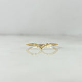 Anillo Tiara En V 0.7gr / T6 1/4 / Oro Amarillo