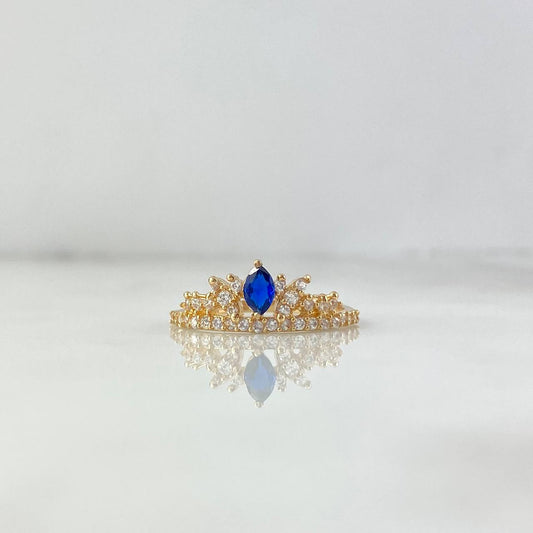 Anillo Tiara 15s 2.1gr / T7 / Circones Blancos Azul Oro Amarillo